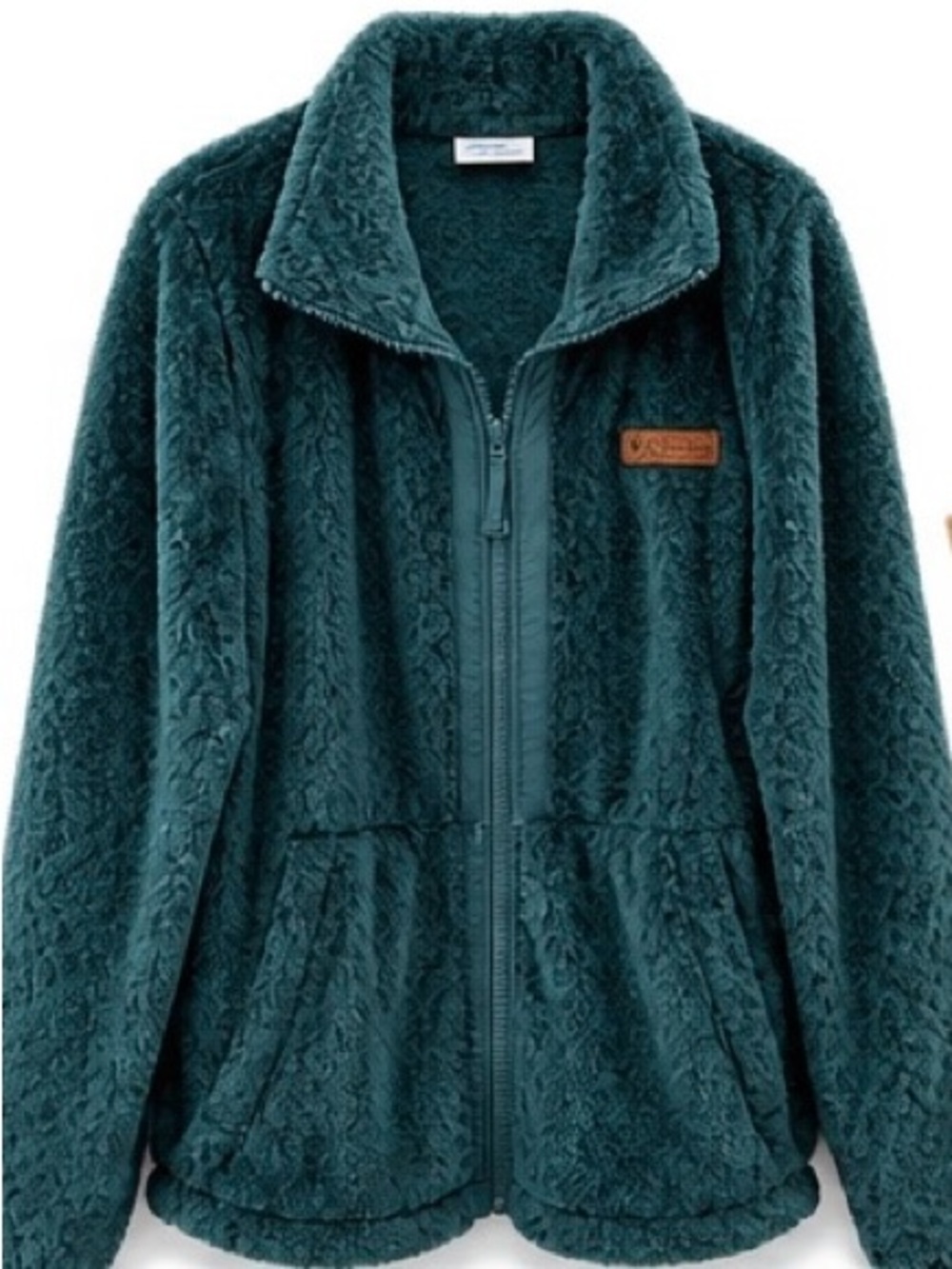 Columbia Teal Plush Fleece Zip Jacket